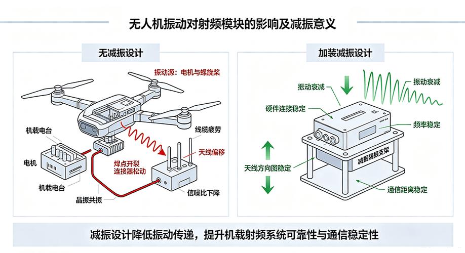振动导致机载电台故障,无人机减振对射频模块的重要意义